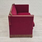 1960s, Danish velour 2 seater drop arm sofa, velour, original condition.