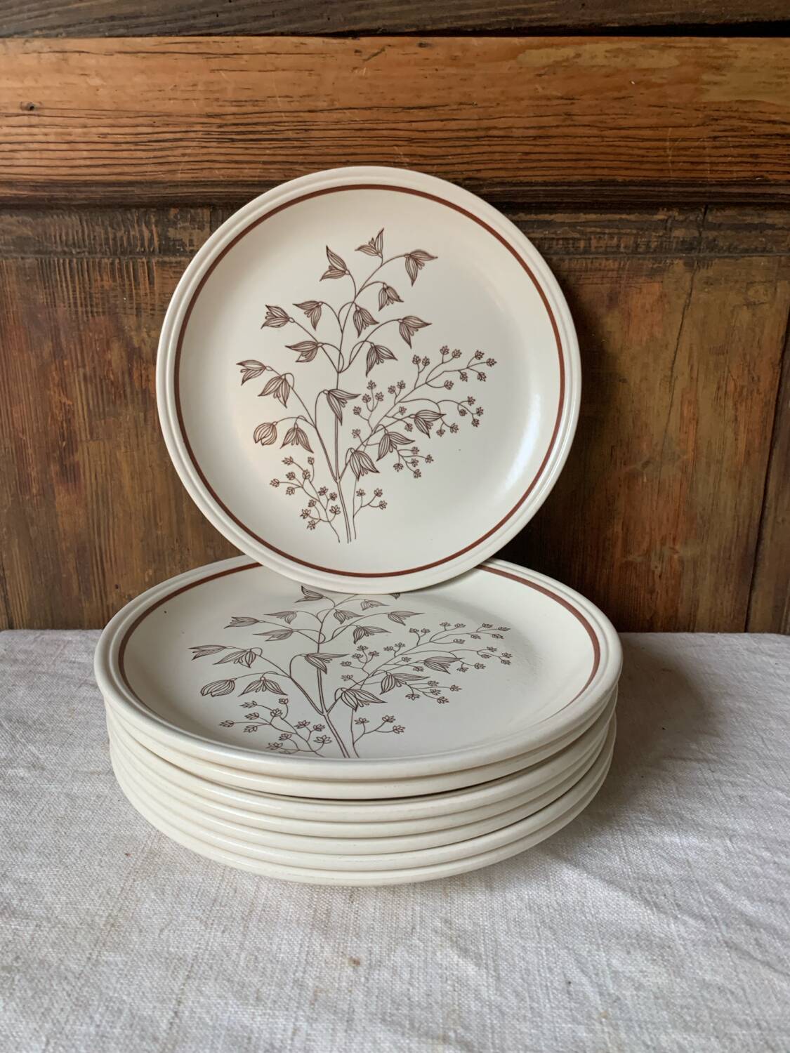 Huit assiettes à diner Biltons England