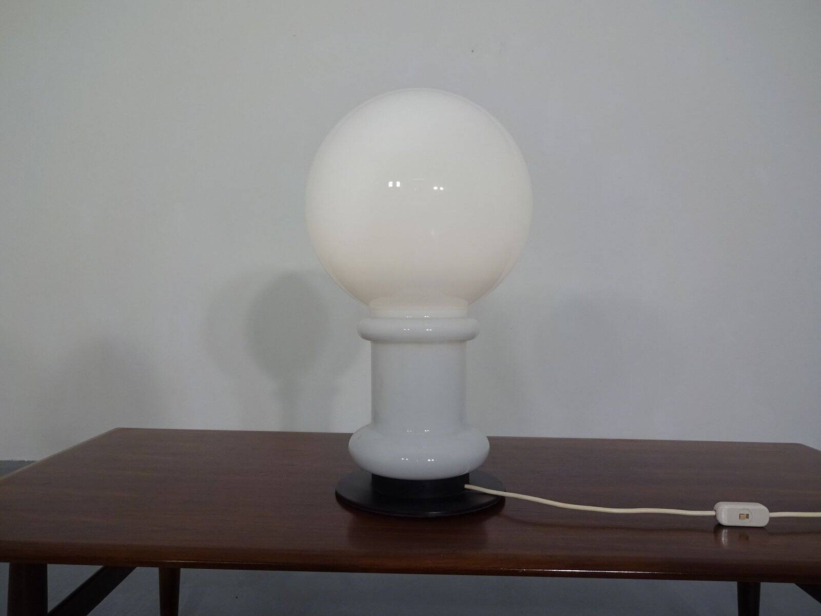 Opal Glass Floor Lamp from Glashütte Limburg, Germany, 1960s