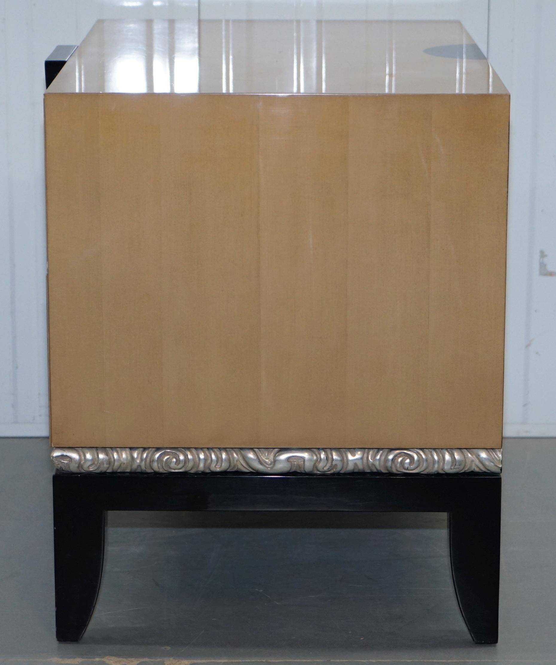Cloud bedside tables by J Robert Scott with 14-carat gold veneer.