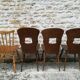 Lot de huit chaises bistrot depareillées