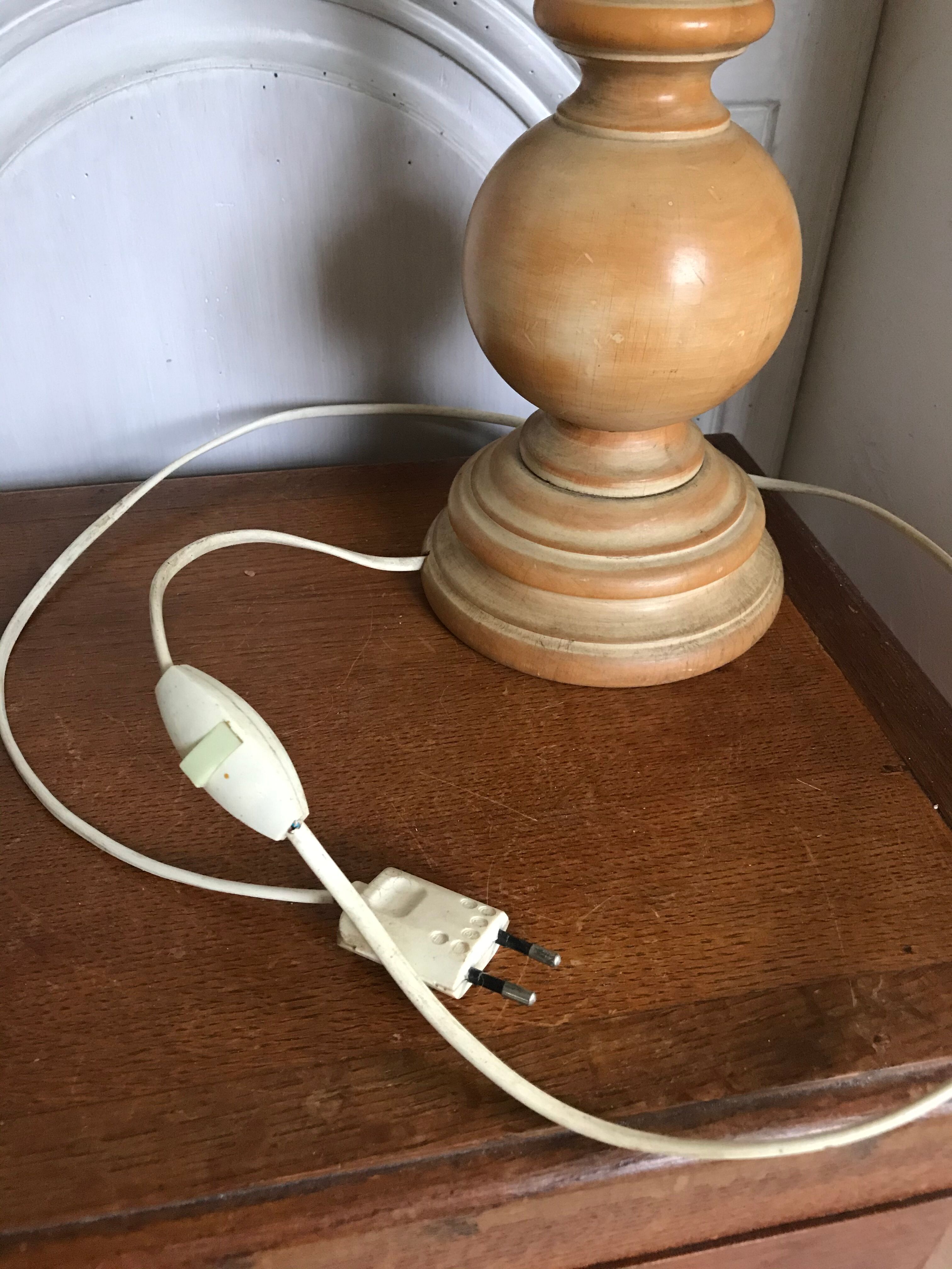 Vintage wooden lamp foot