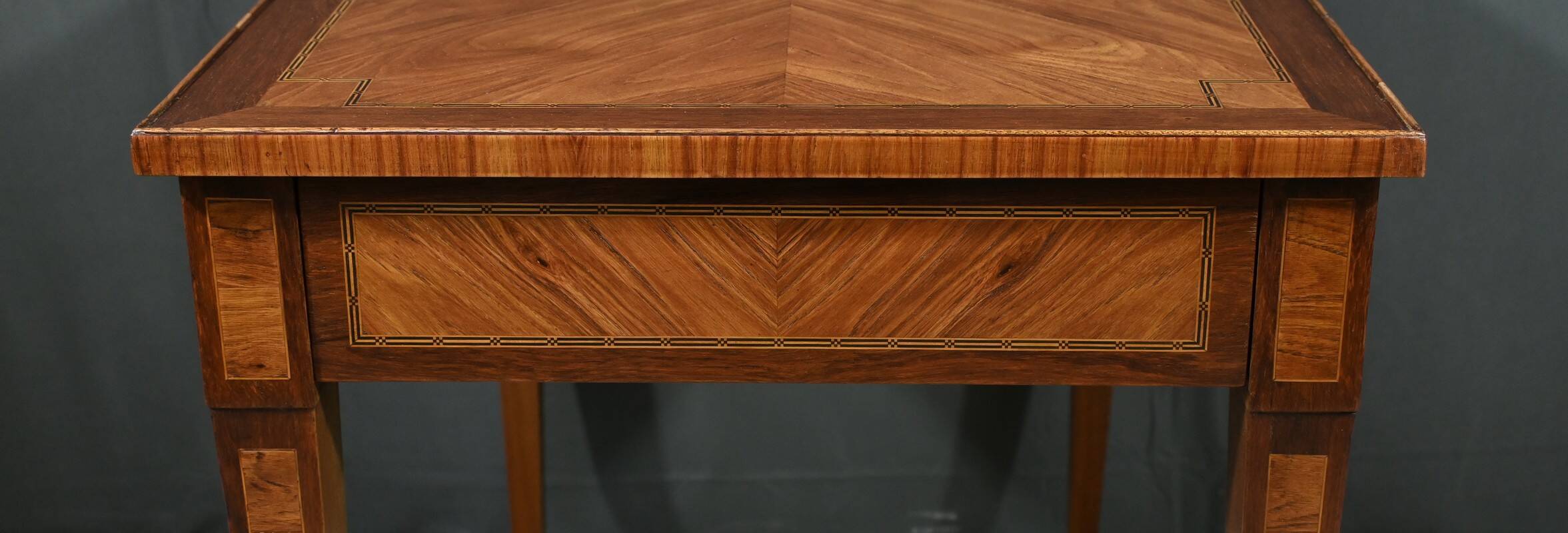 Small Marquetry Desk Table, Louis XVI style – 2nd part of the 19th century