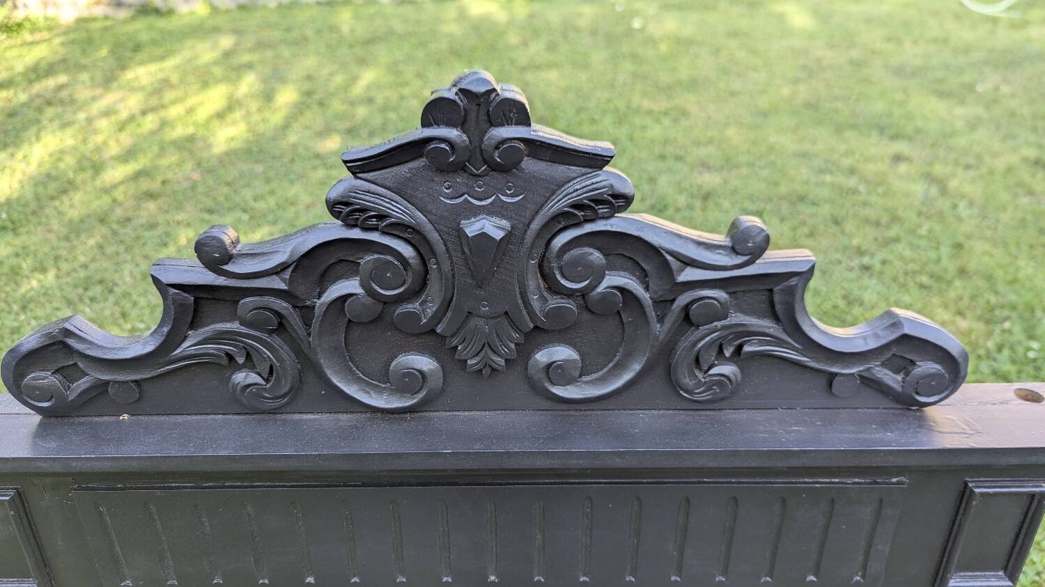 19th-19th Century Trumeau Mirror with Shabby Patina