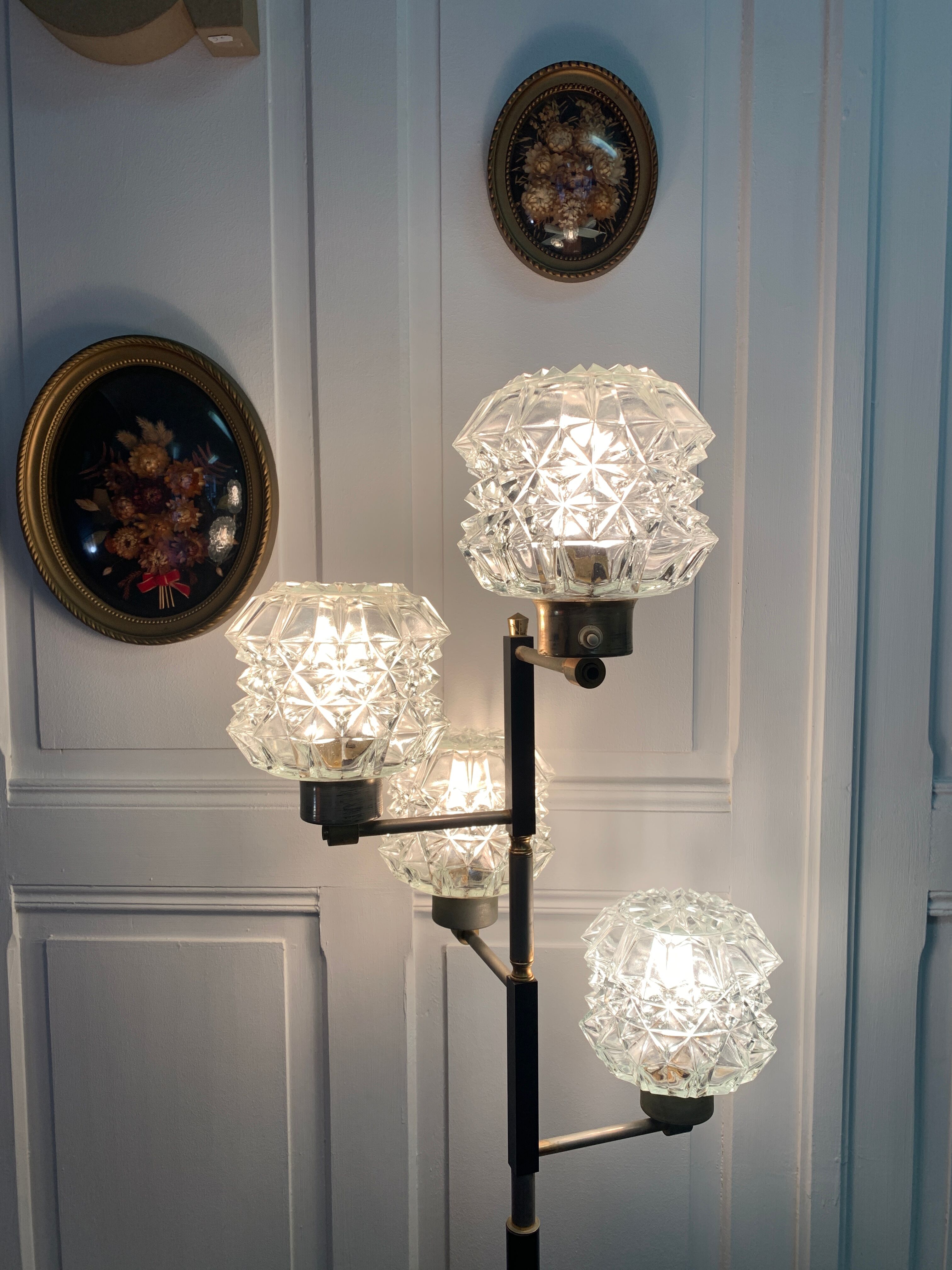 Vintage floor lamp 4 lights 50s/60s