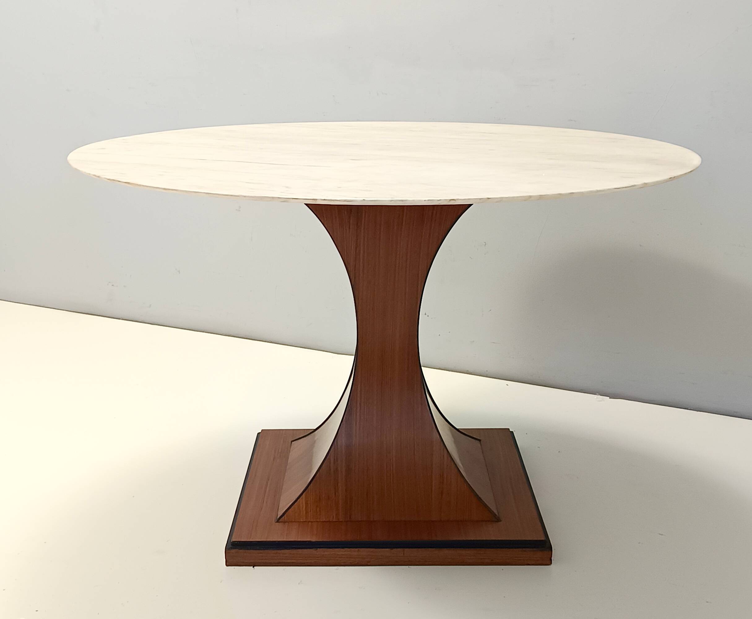 Dining Table with a Portuguese Pink Marble Top in the style of Carlo De Car