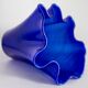 Vintage dark navy blue artistic vase from the mid-20th century.