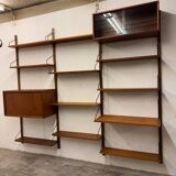 Vintage Scandinavian Teak Wall Unit by Poul Cadovius for Royal System, Cope