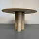 Large dining table Roche Bobois travertine Italian design 1970s