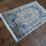 Handmade Pakistani wool and silk rug 128x80cm