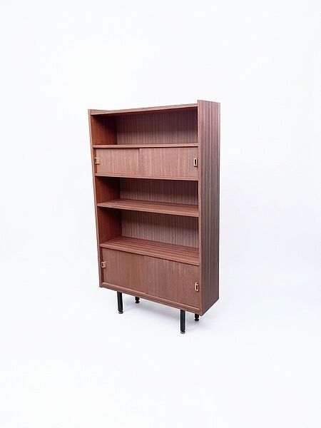 Vintage modernist bookshelf from the 1950s.