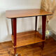 Vintage compass foot serving table 1950