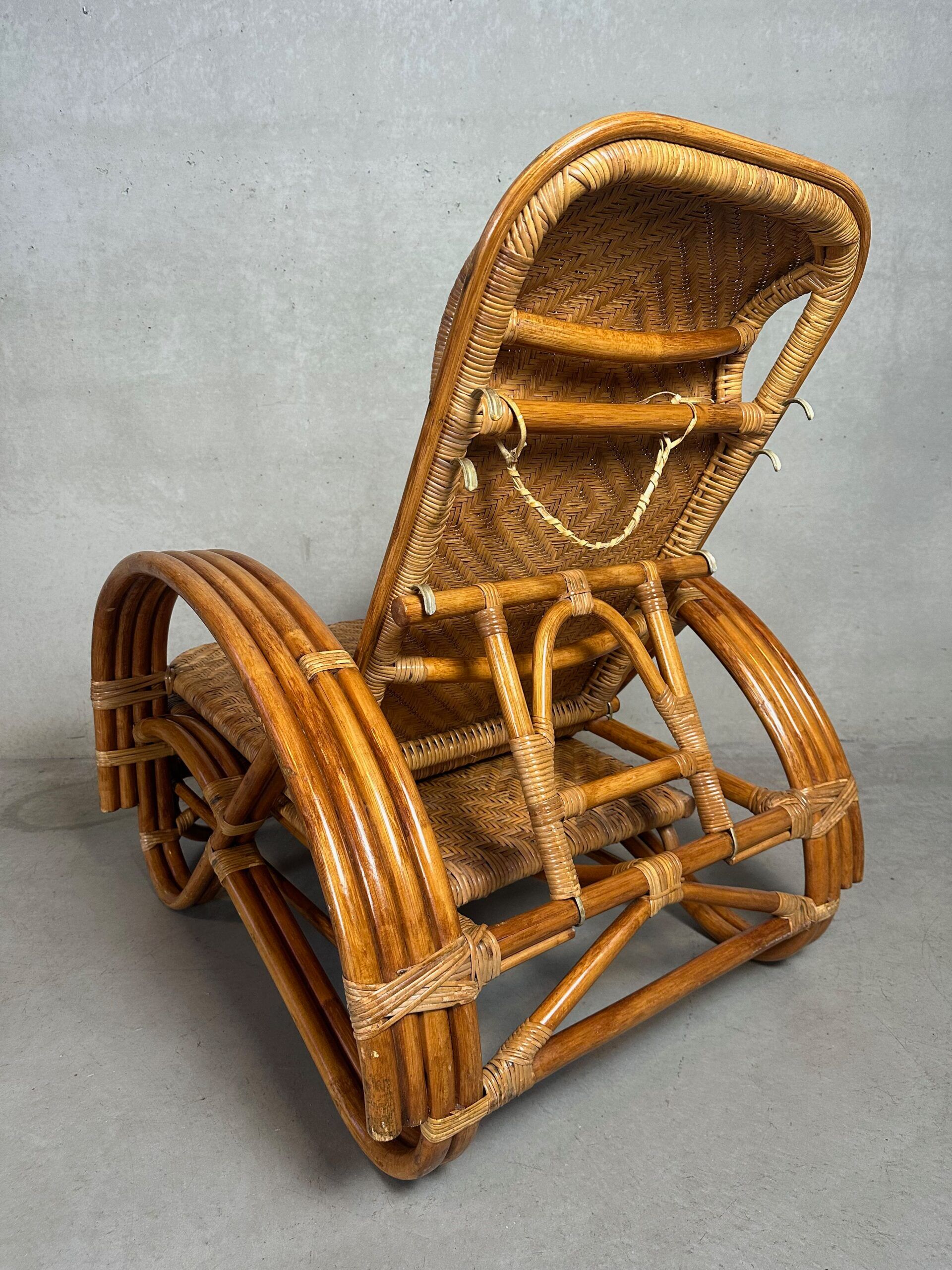 Chaise longue vintage – Rattan