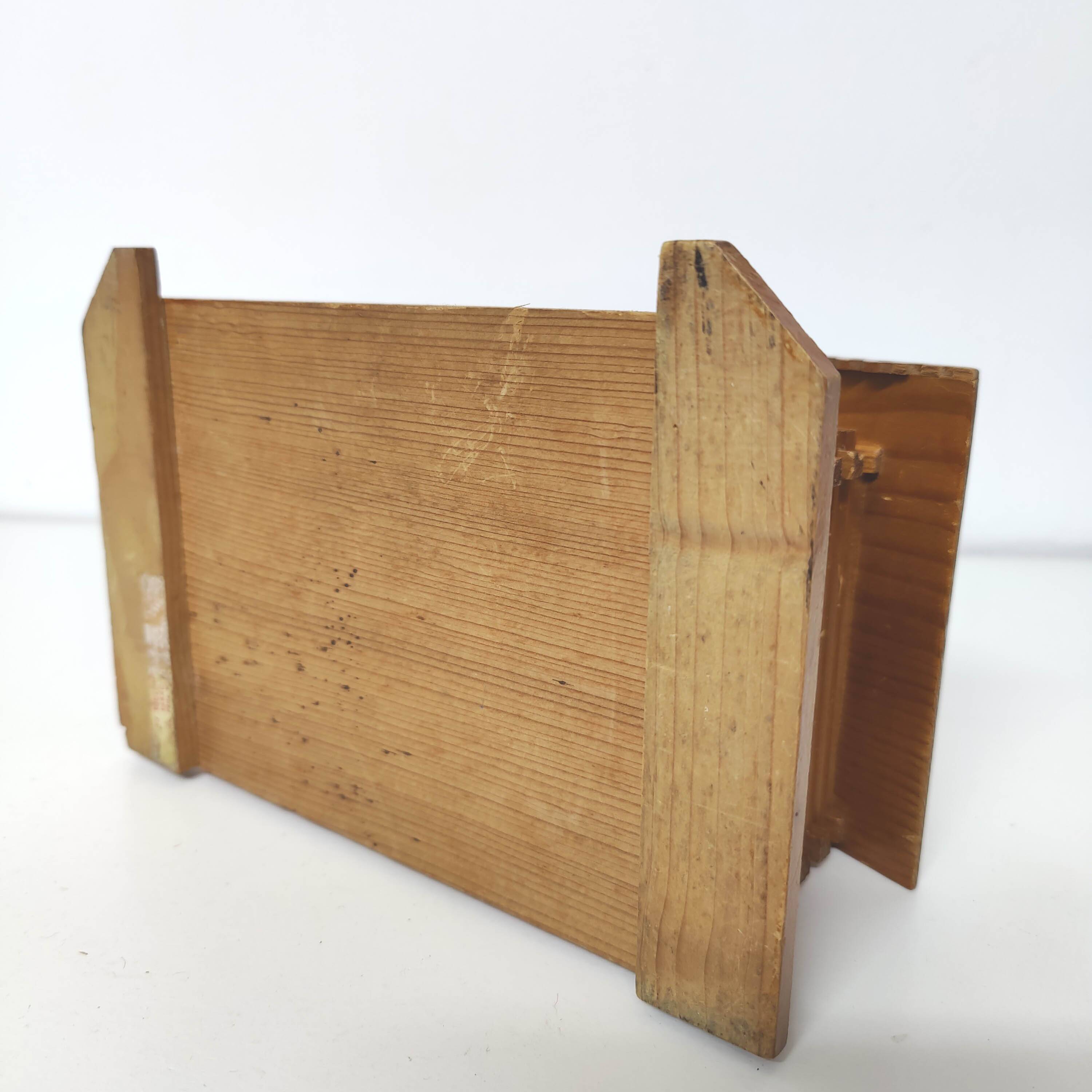 Wooden chalet box, jewelry box, pencils