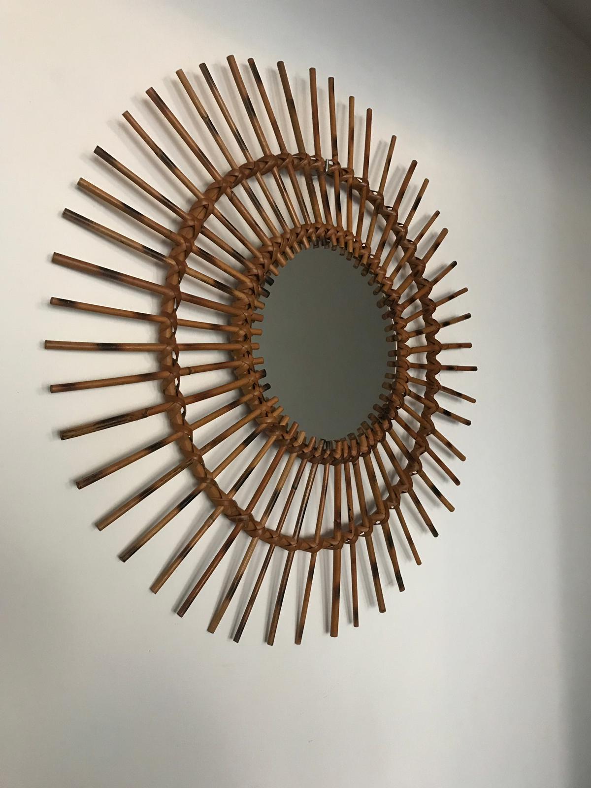Bamboo mirror 54 cm
