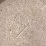 Signed stoneware cup of Raku type