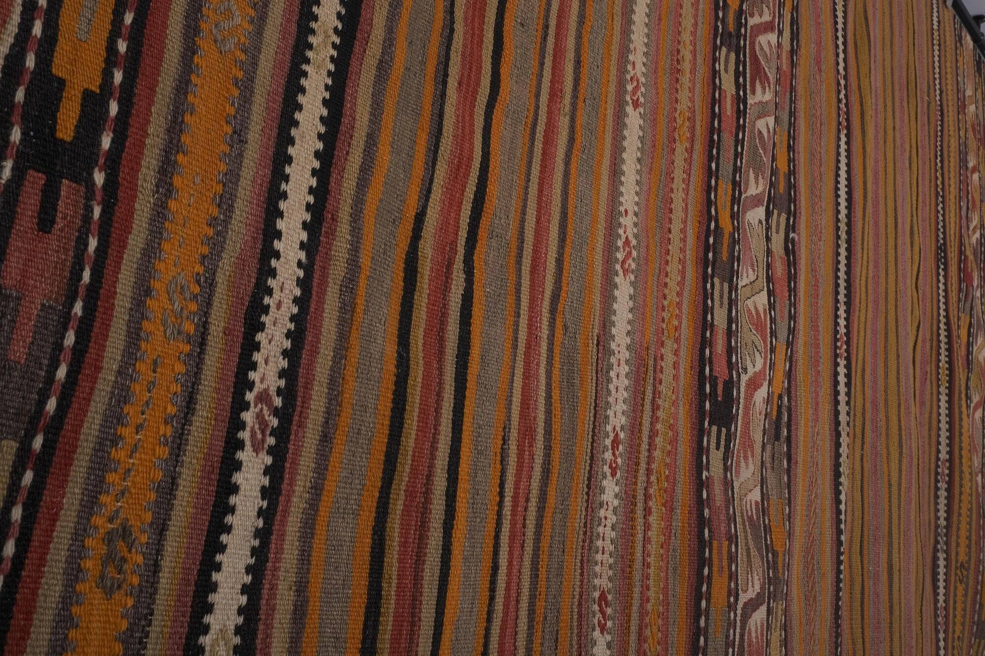 Vintage Turkish kilim, handwoven, 166x369 cm.