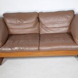 Teak Solid Wood Leather Danish Design by Mikael Laursen, 1970s