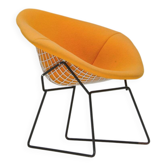 Diamond Chair – Yellow Upholstery - Harry Bertoia