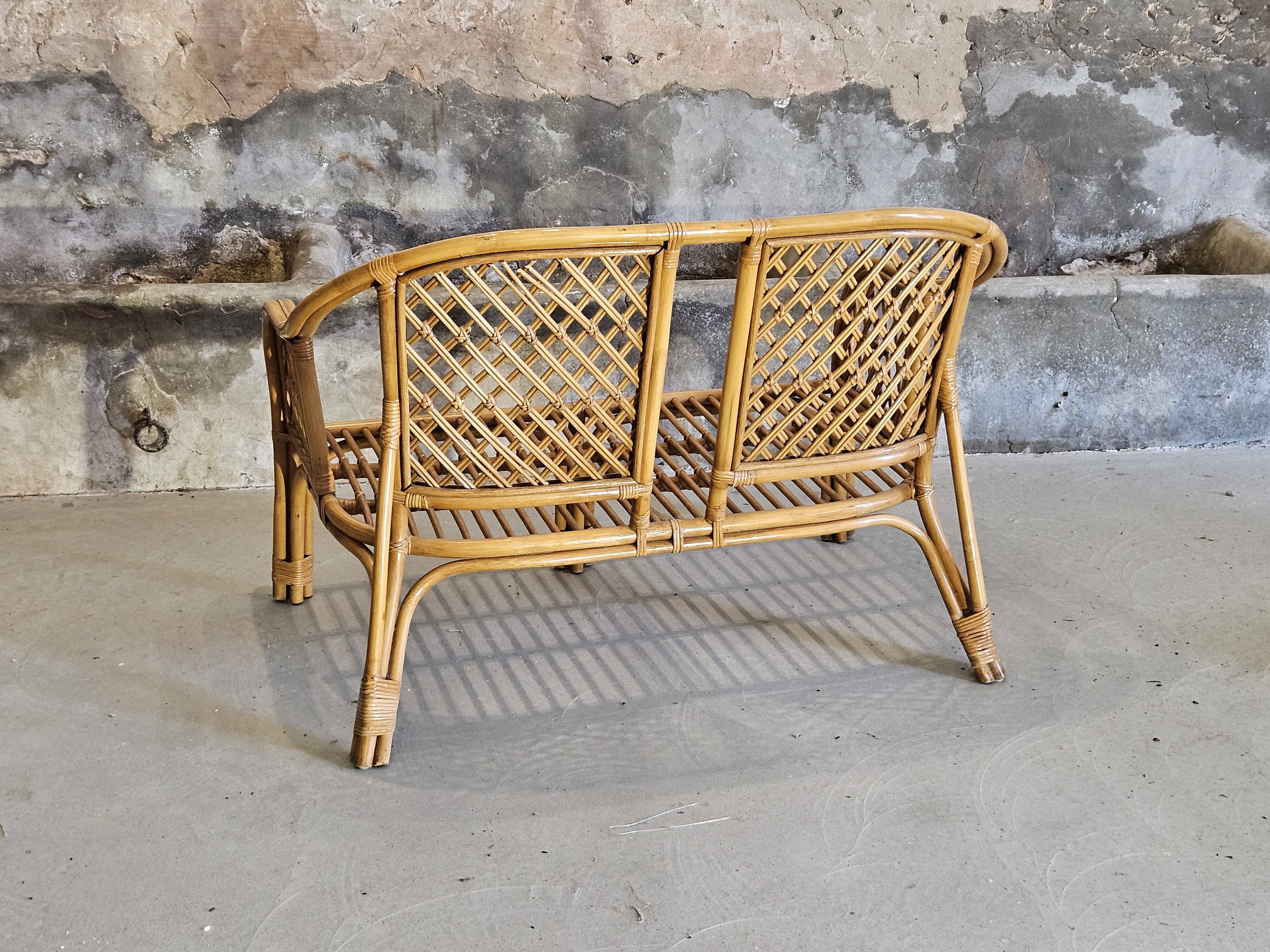 Italian wicker sofa