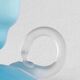 Vintage frosted glass candlestick - 60s 70s design