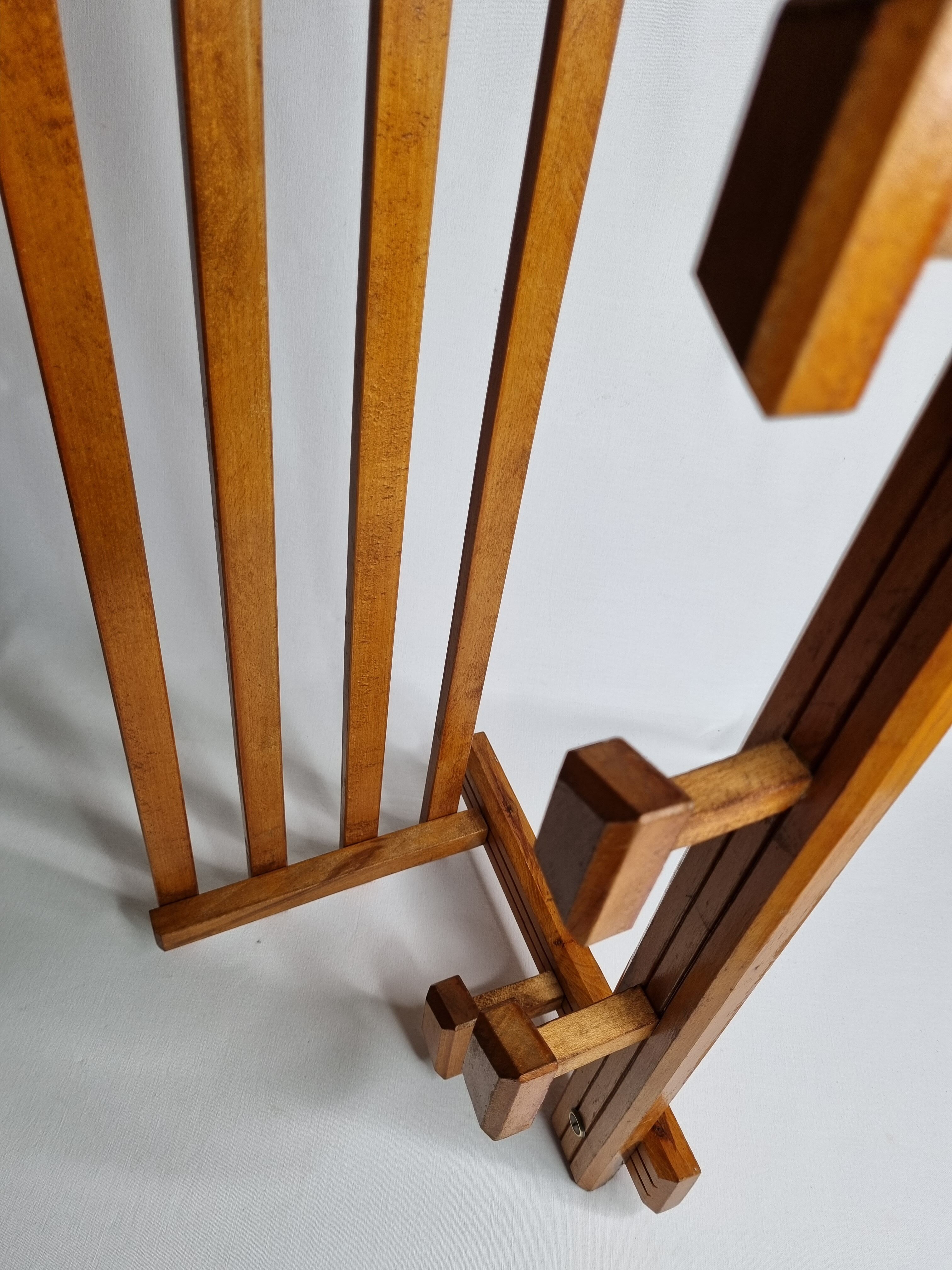 Wooden coat rack, 5 hooks, 74 cm