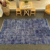 Tapis turc bleu 5x8 -tapis bleu marine
