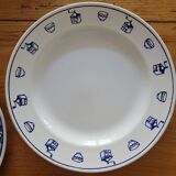 Mismatched ceramic and ironstone plates