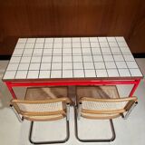 Custom dining table "steel and earthenware"