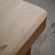 Square coffee table in solid pine with solid legs by Rainer Daumiller, mid-20th century brutalist style.