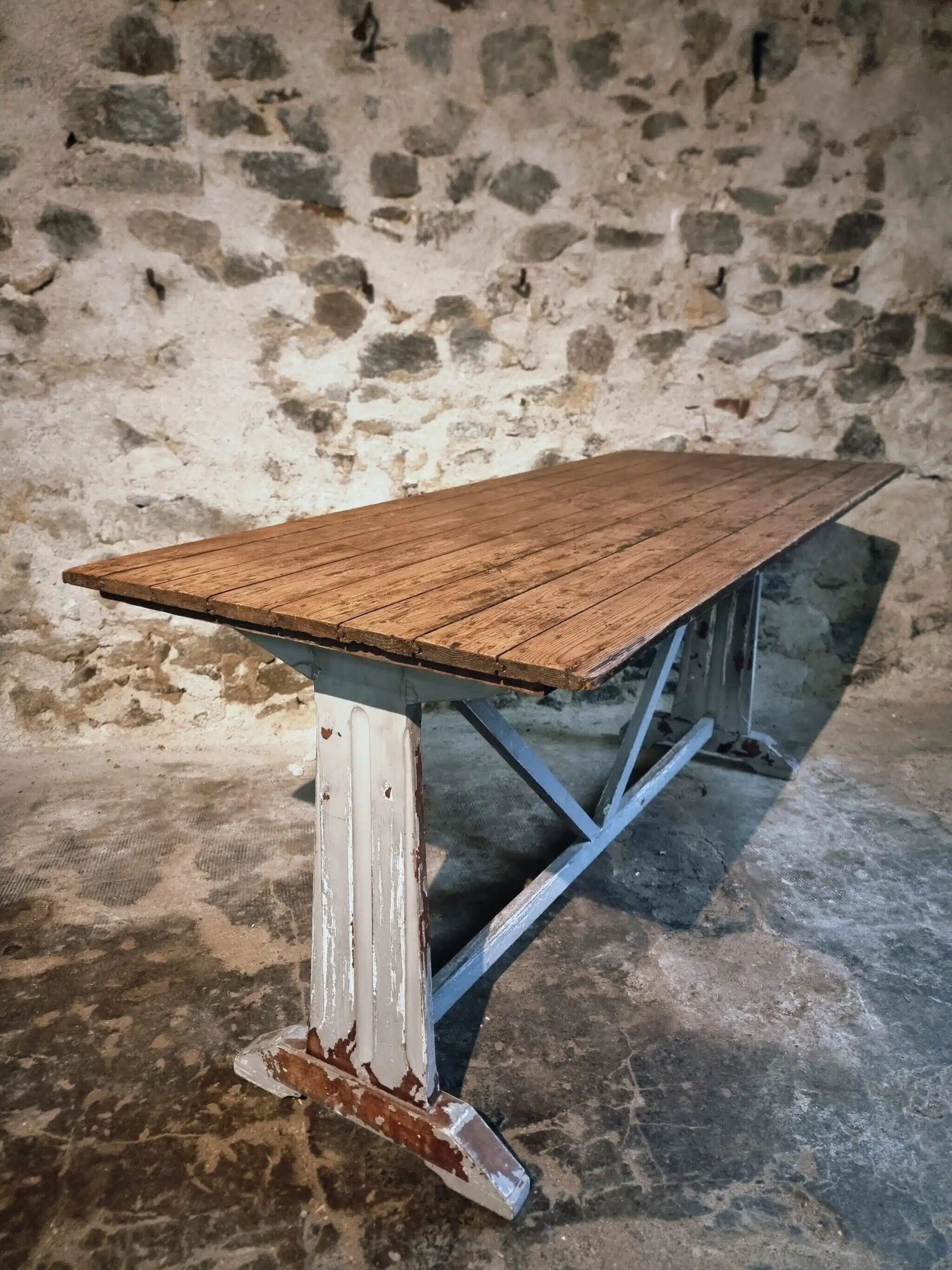 Table bistrot / de travail française ancienne, vers 1920