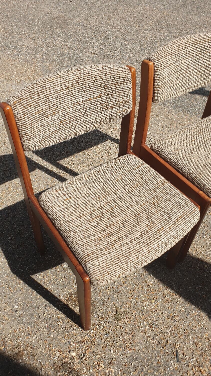 Pair of Scandinavian wool chairs