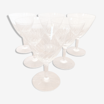 Set de 6 verres à eau en verre gravé 14 cl