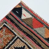 Navy Blue & Green Vintage Runner Rug, 80x323Cm