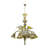 Lustre à fleurs italiennes en verre de Murano, années 1960