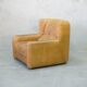 Brutalistic italian leather living room set, 1970, set of 2