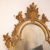 Mirror with wooden glazing beads, gold, 19th century, Italy