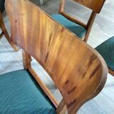 6 beech and teak chairs - Denmark 1940s