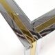 Square coffee table in brass, chrome and glass by Renato Zevi, Italy, 1970s