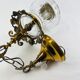 Suspension lantern in gilded bronze and engraved glass, Louis XVI style.