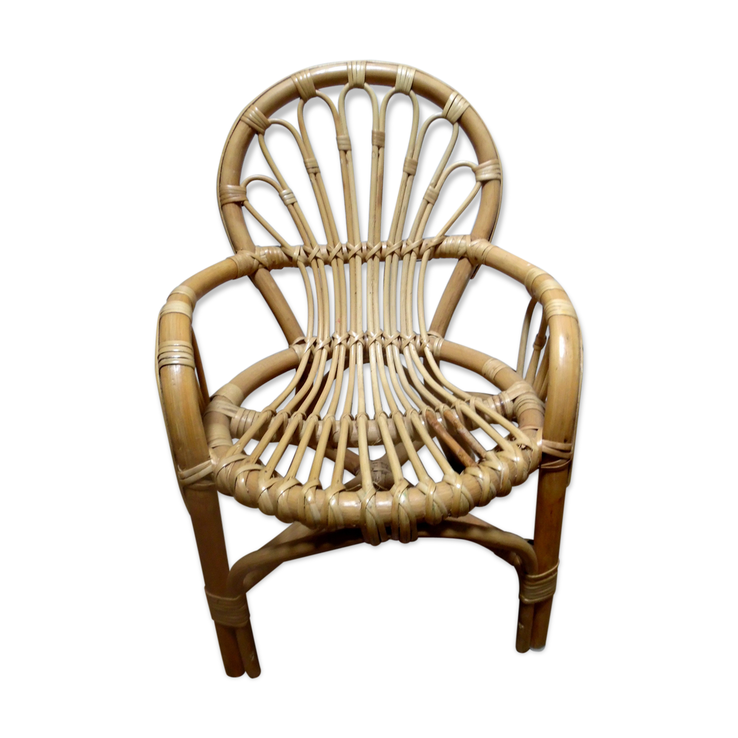 Armchair in rattan for child