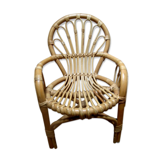 Armchair in rattan for child