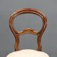 Antique Louis-Philippe chairs in walnut and fabric, Italy, 19th century.
