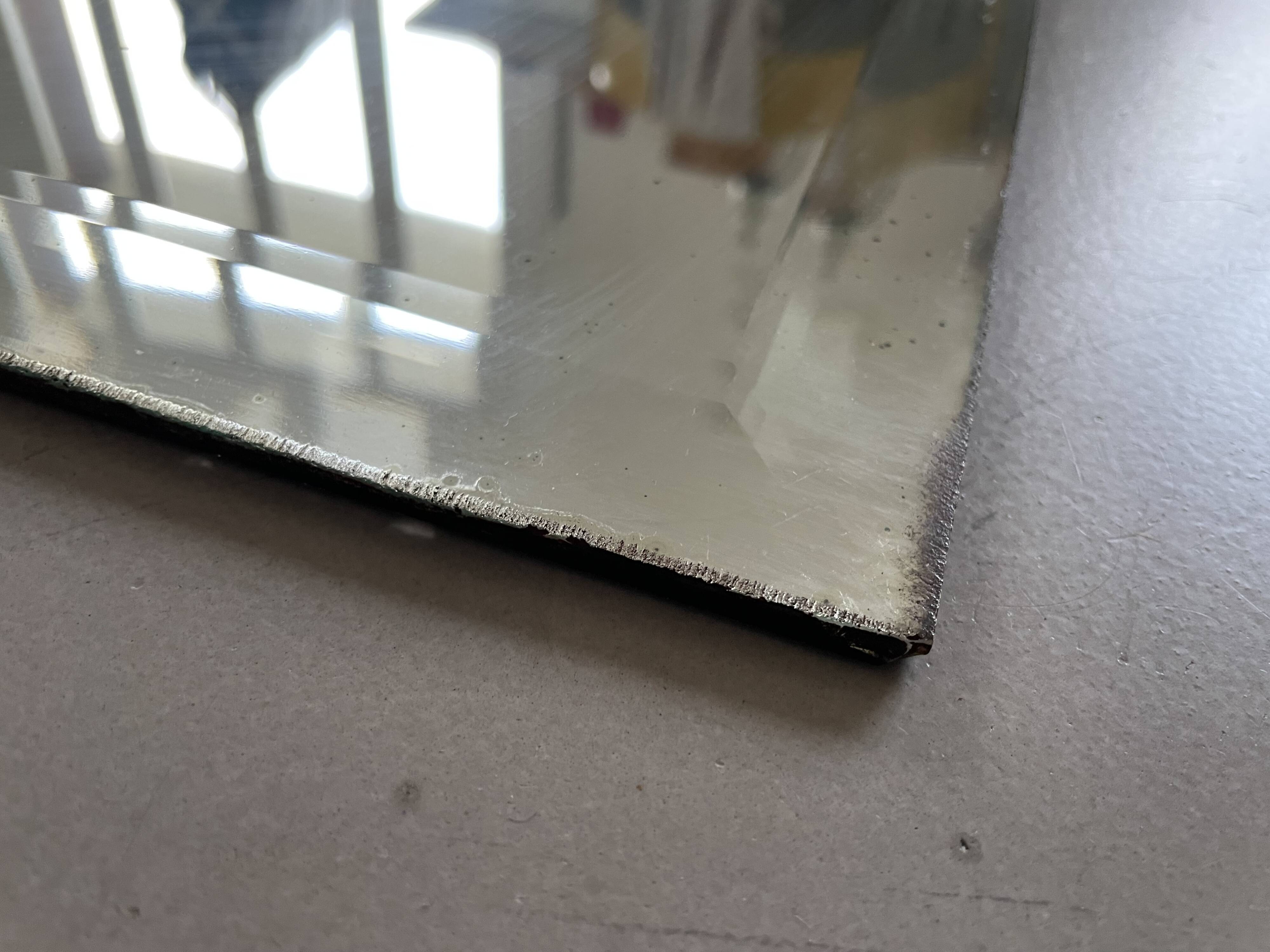 Old beveled mirror 33x120cm