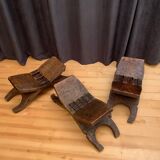 A set of three stools  designed by Don S. Shoemaker, Señal SA, Mexico, 1960s