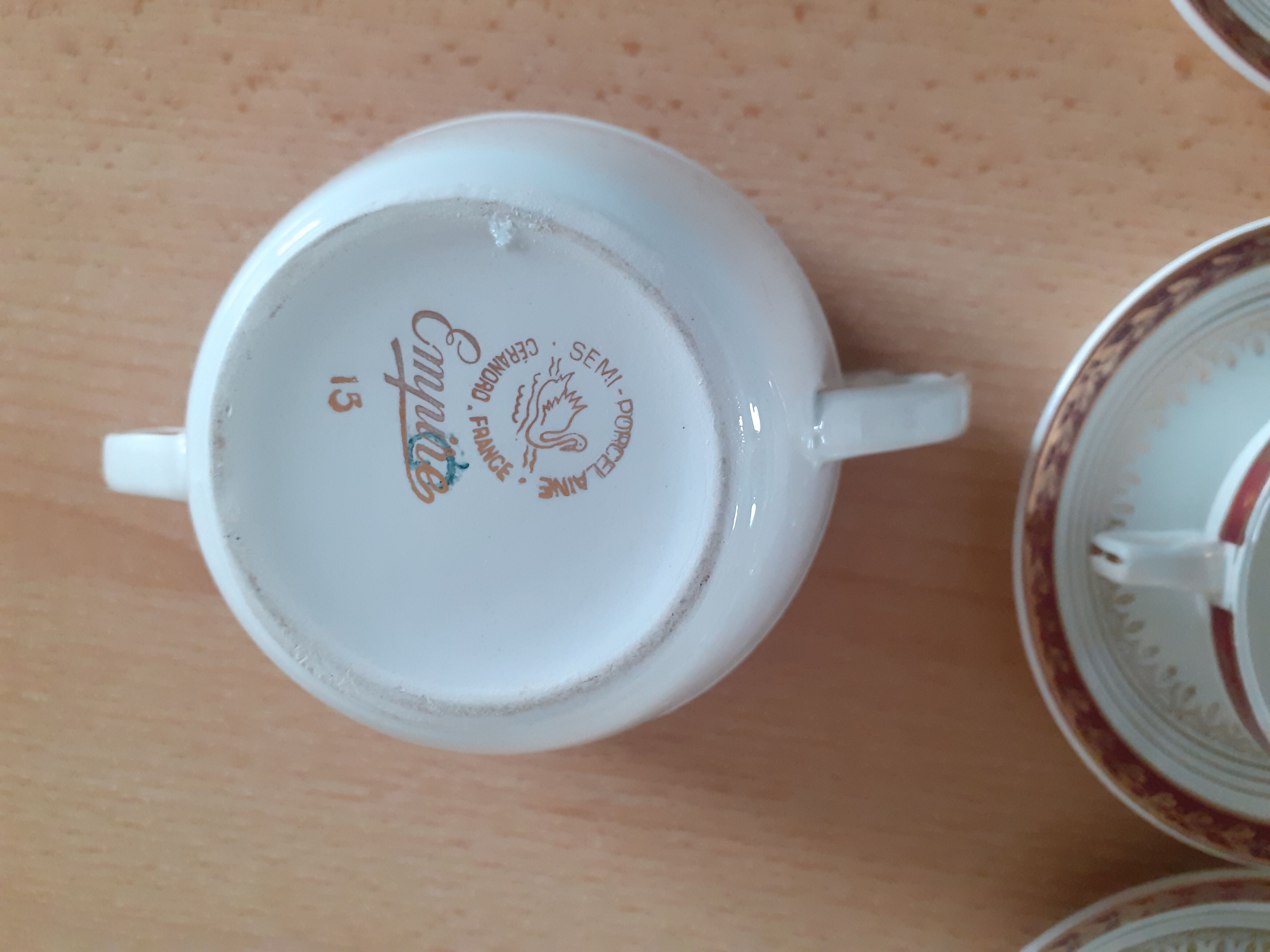 Ceranord coffee service, Saint Amand, Empire model