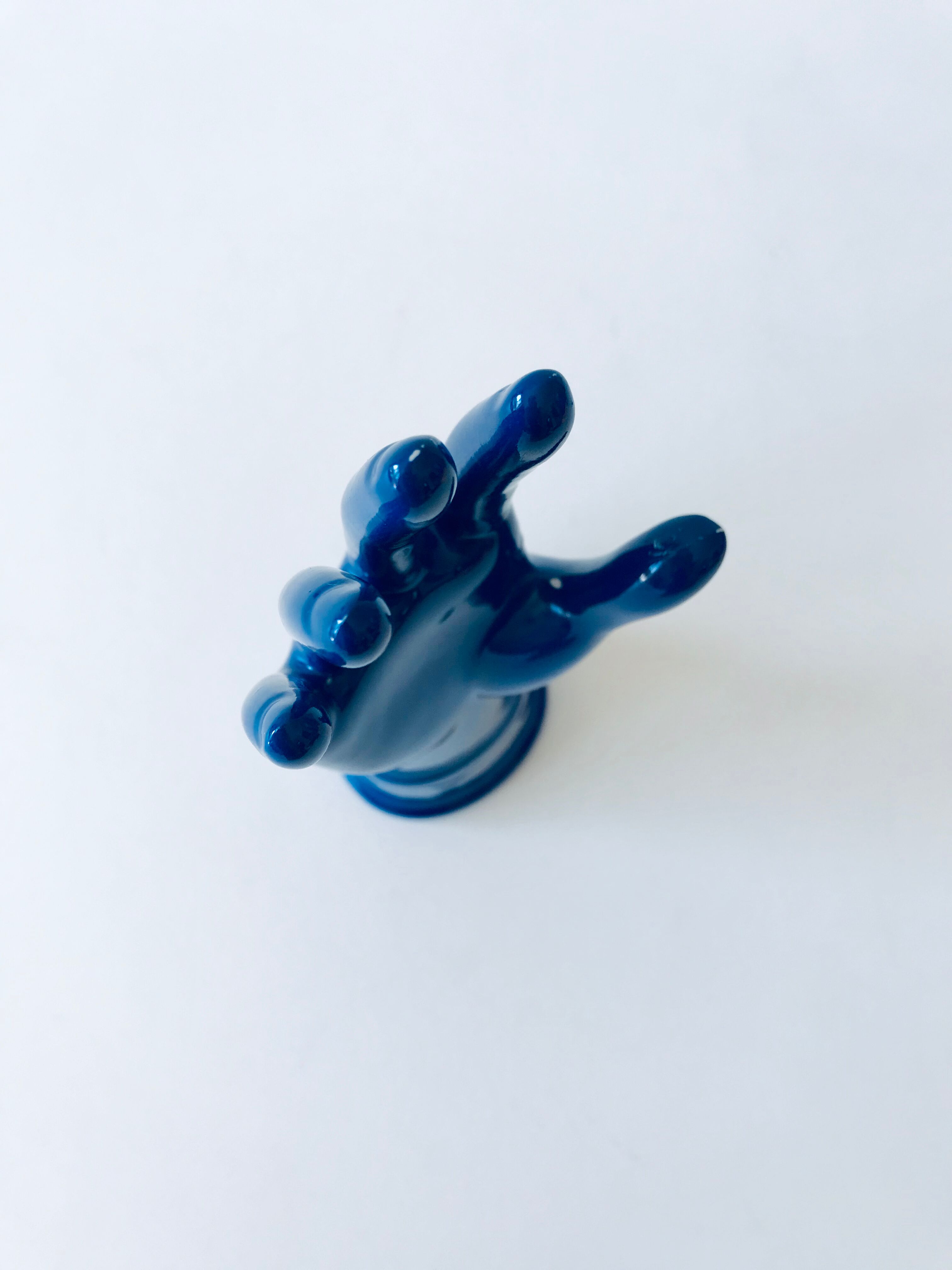 Ceramic blue hand