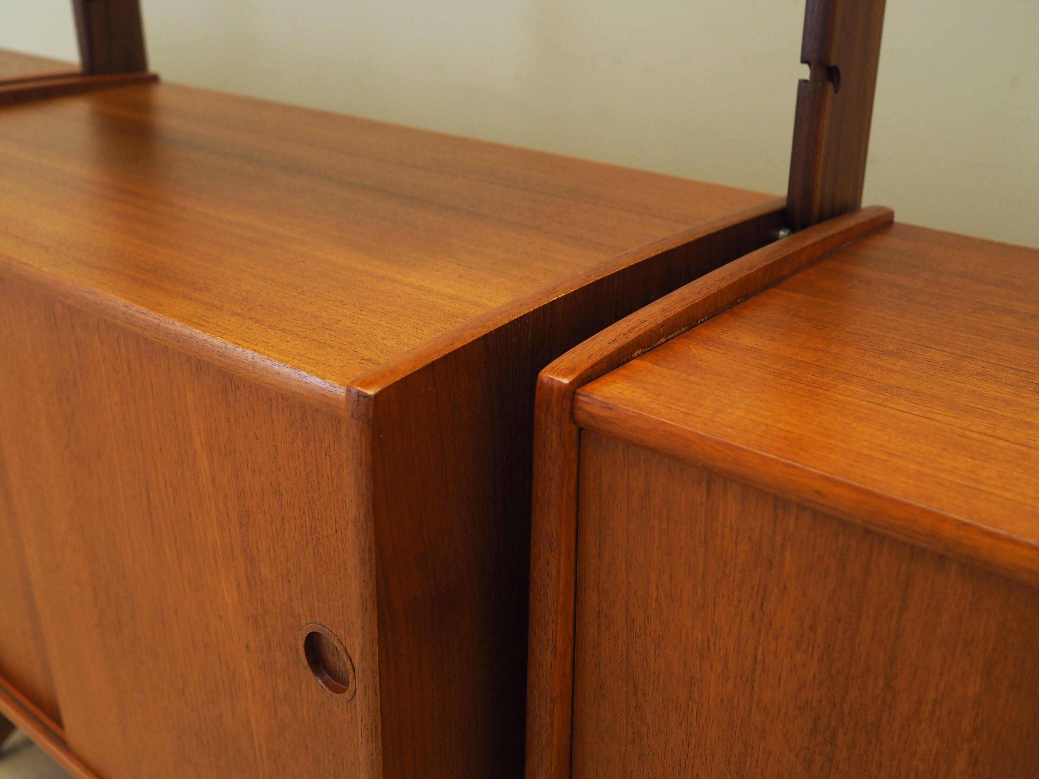 Teak system bookcase, Norwegian design, 1960s, production: Blindheim Mobelf