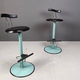 Post modern italian bar stools, 1980s -set of 2