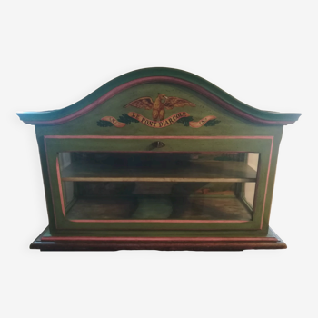 Napoleon painted wooden wall display case